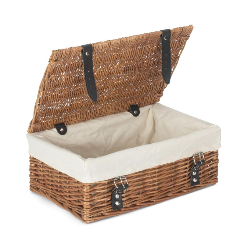 The Willow Basket Double Steamed 35cm Empty Wicker Hamper Basket