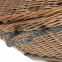 The Willow Basket 72cm Antique Wash Rope Handled Trunk Picnic Basket