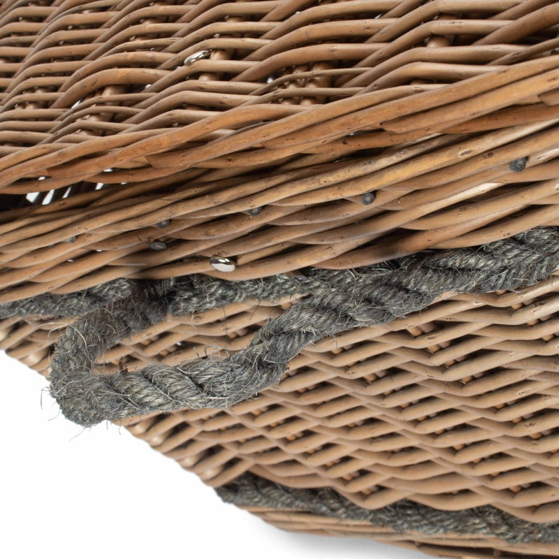 The Willow Basket 72cm Antique Wash Rope Handled Trunk Picnic Basket