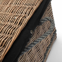 The Willow Basket 72cm Antique Wash Rope Handled Trunk Picnic Basket