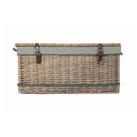 The Willow Basket 72cm Antique Wash Rope Handled Trunk Picnic Basket