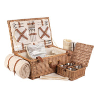 The Willow Basket Deluxe Fully Fitted Traditional Picnic Basket