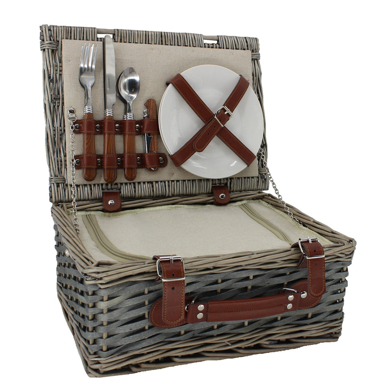 Small 2 Person Chipwood Picnic Basket
