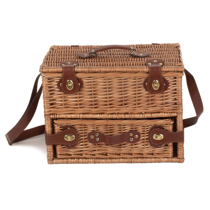 The Willow Basket 5 Person Fitted Picnic Basket with Drawers