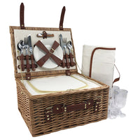Classic Wicker Fitted Picnic Basket