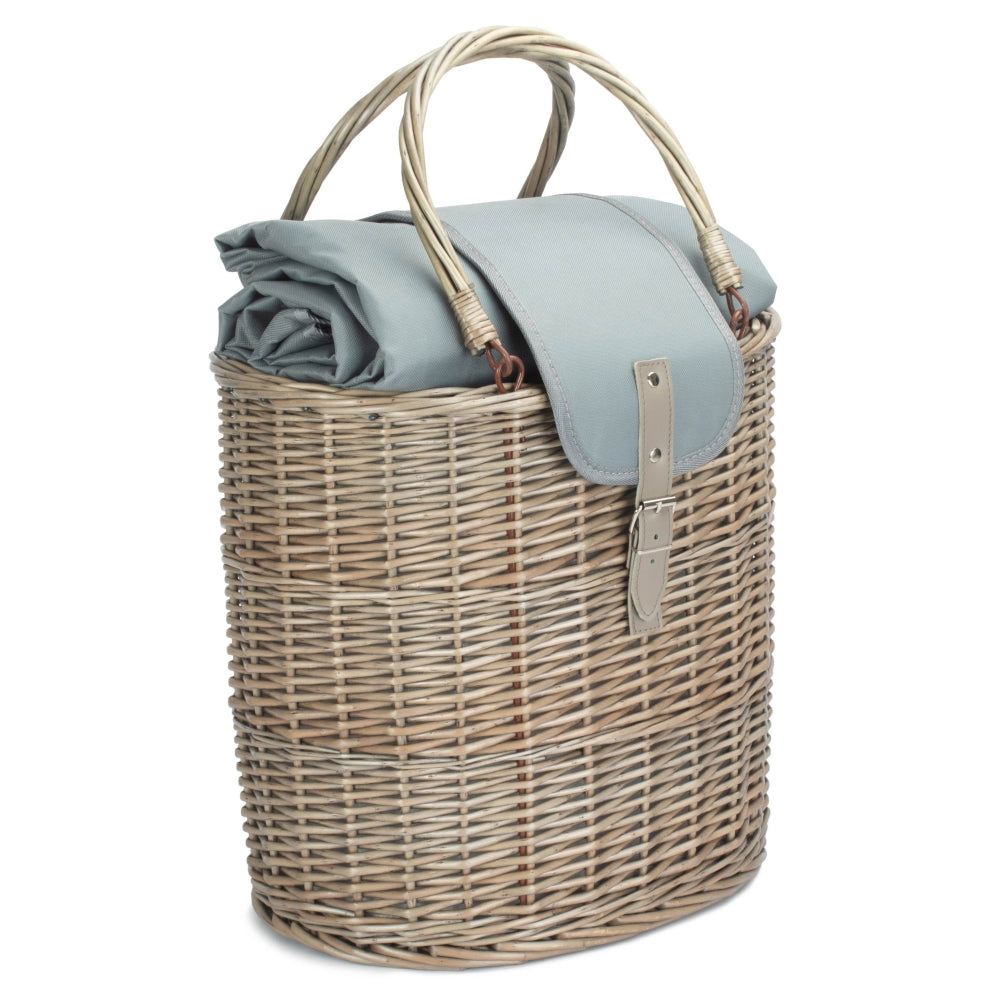 Oval Grey Fitted Cool Bag Drinks Picnic Basket