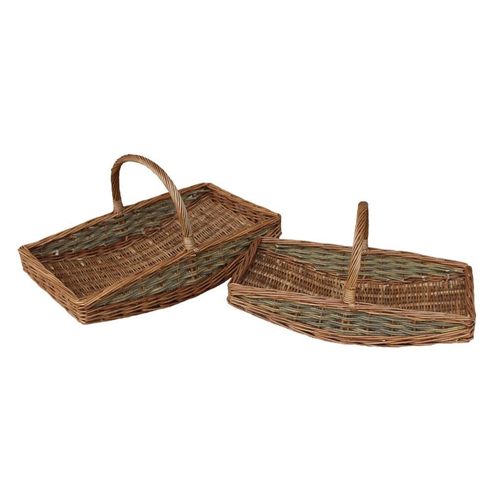 The Willow Basket Unpeeled Willow Garden Trug Basket