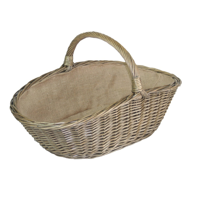 The Willow Basket Antique Wash Harvesting Wicker Basket