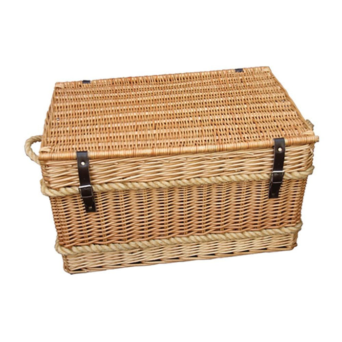 The Willow Basket Rope Handled Trunk 73cm Empty Picnic Basket