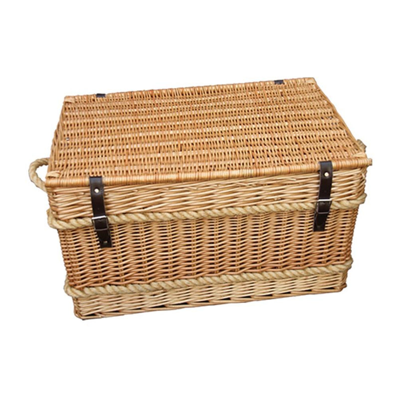 The Willow Basket Rope Handled Trunk 73cm Empty Picnic Basket