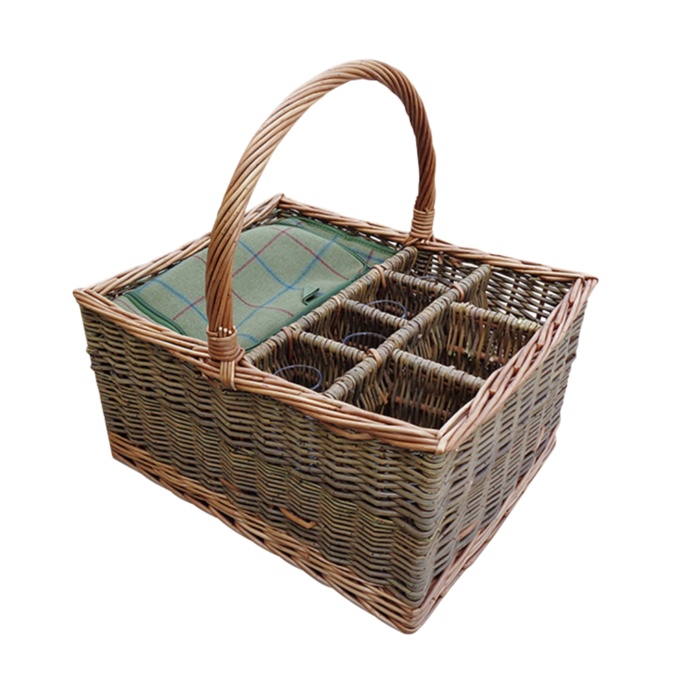 The Willow Basket Event Basket Extra Special with 4 glasses