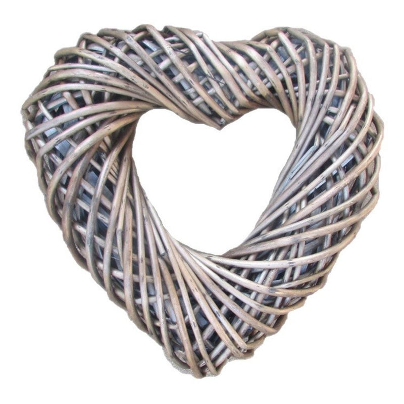 The Willow Basket Wicker Small Heart Shaped Wreath