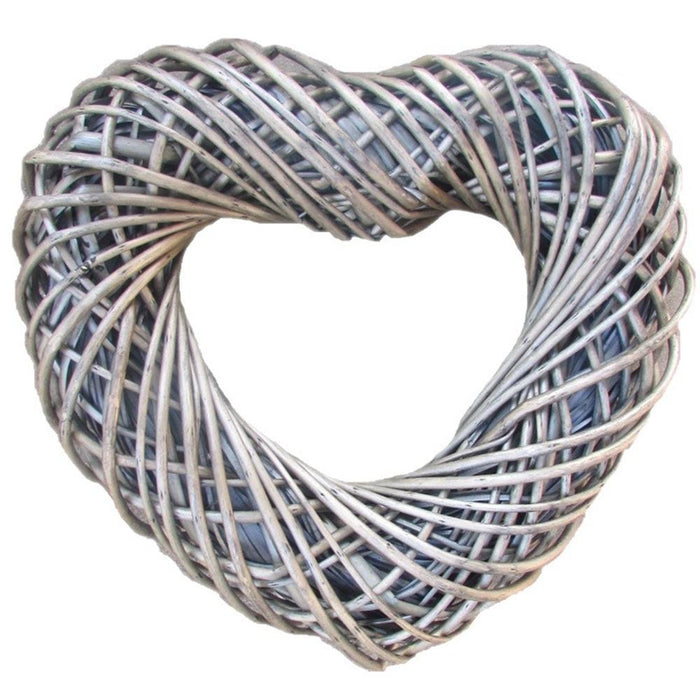 The Willow Basket Wicker Medium Heart Shaped Wreath