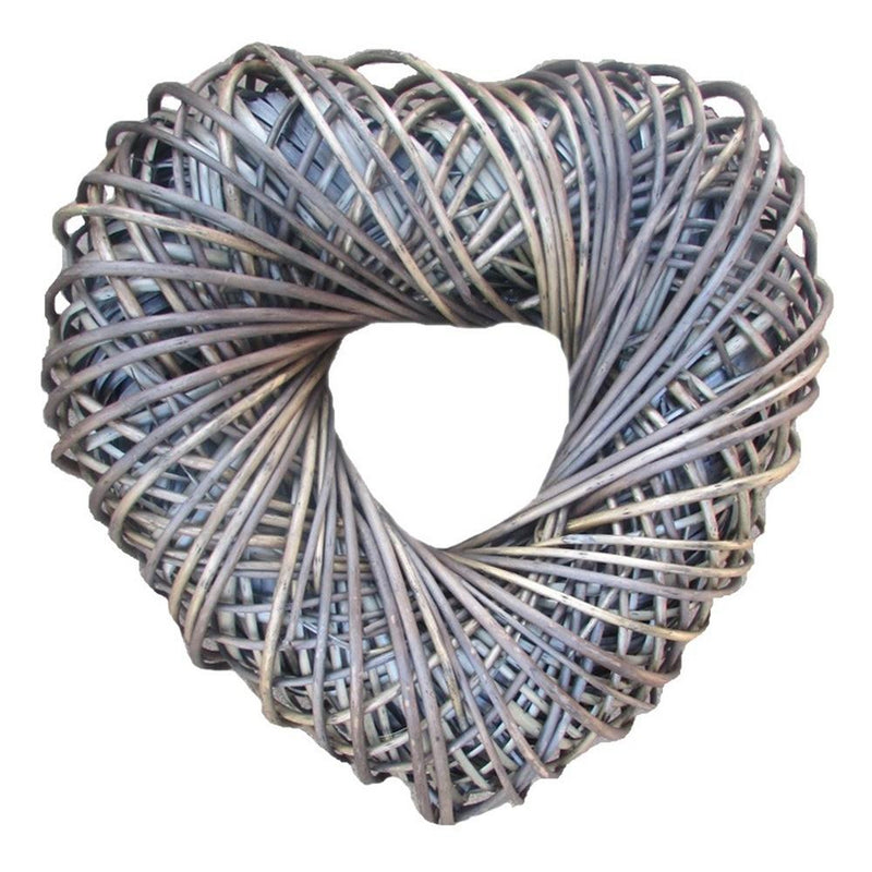 The Willow Basket Wicker Large Heart Shaped Wreath