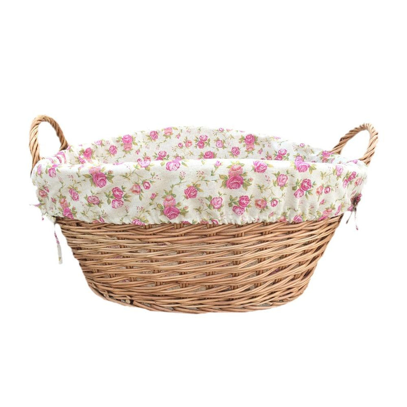 The Willow Basket Light Steamed Lined Wash Basket