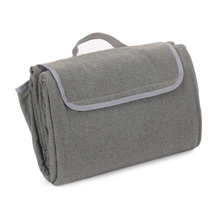 The Willow Basket Grey Tweed Picnic Blanket
