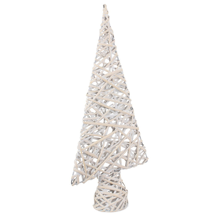 The Willow Basket White Wash Table Top Xmas Tree