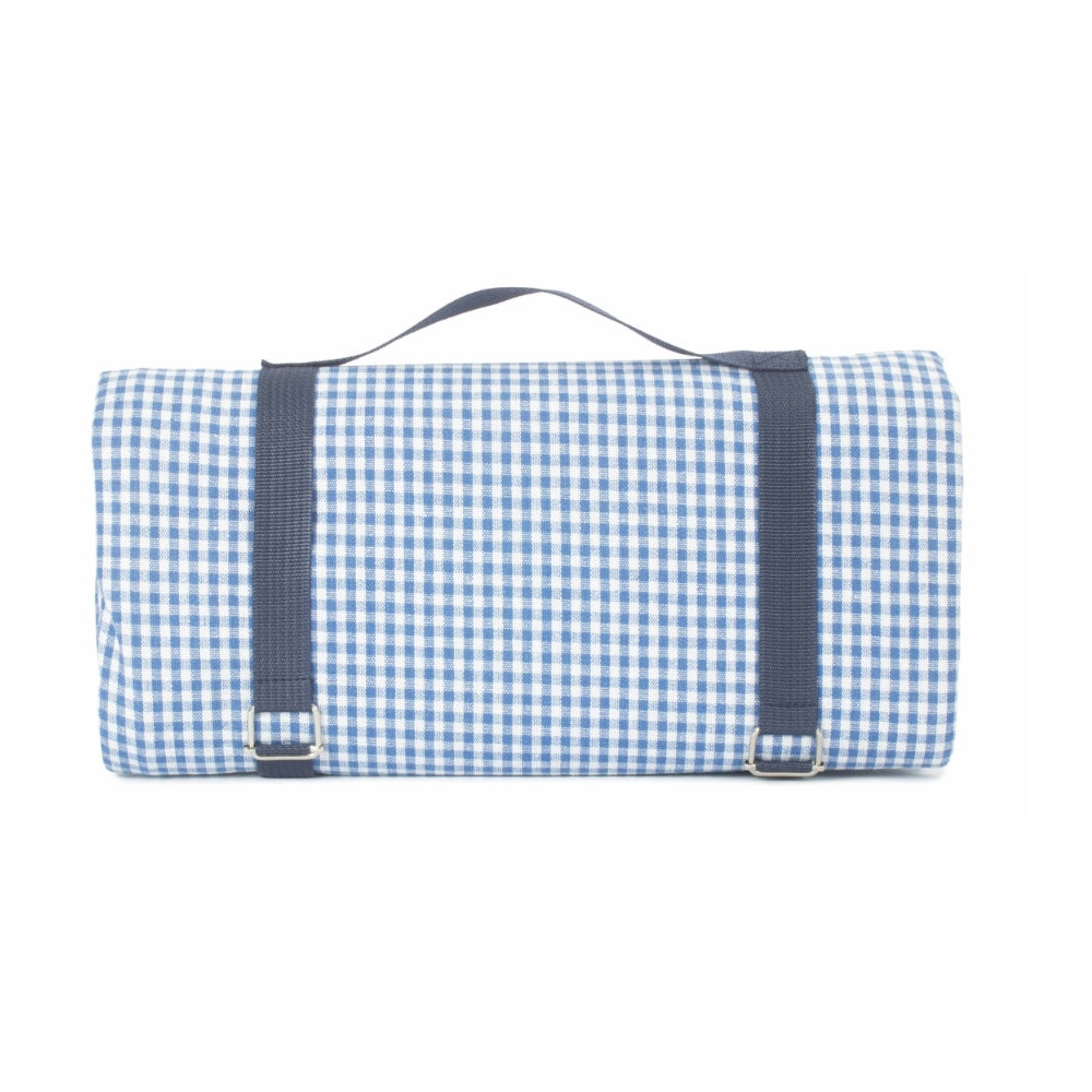 The Willow Basket Blue and White Gingham Picnic Blanket