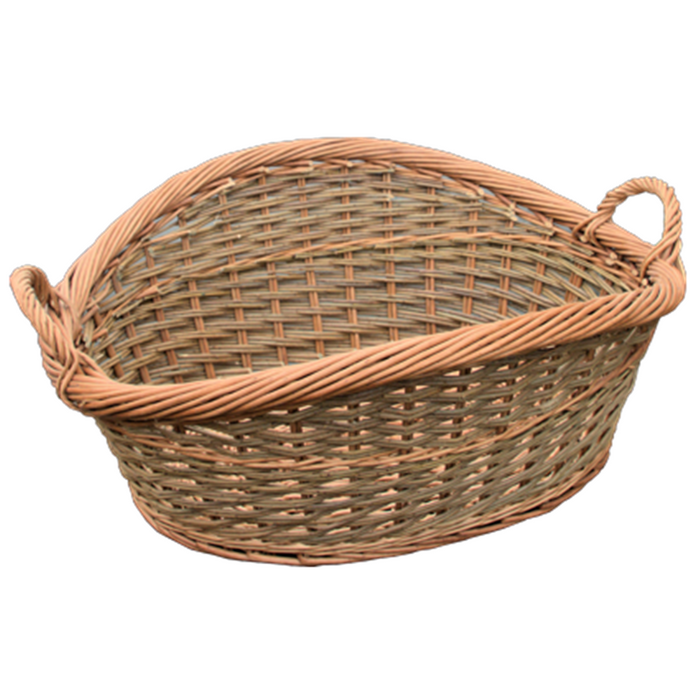Roll Top Loose Weave Wicker Wash Basket