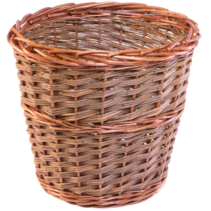 The Willow Basket Small Somerset Round Wicker Waste Paper Bin