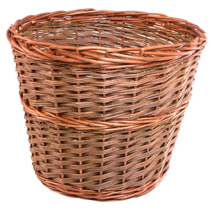 The Willow Basket Large Somerset Round Wicker Waste Paper Bin