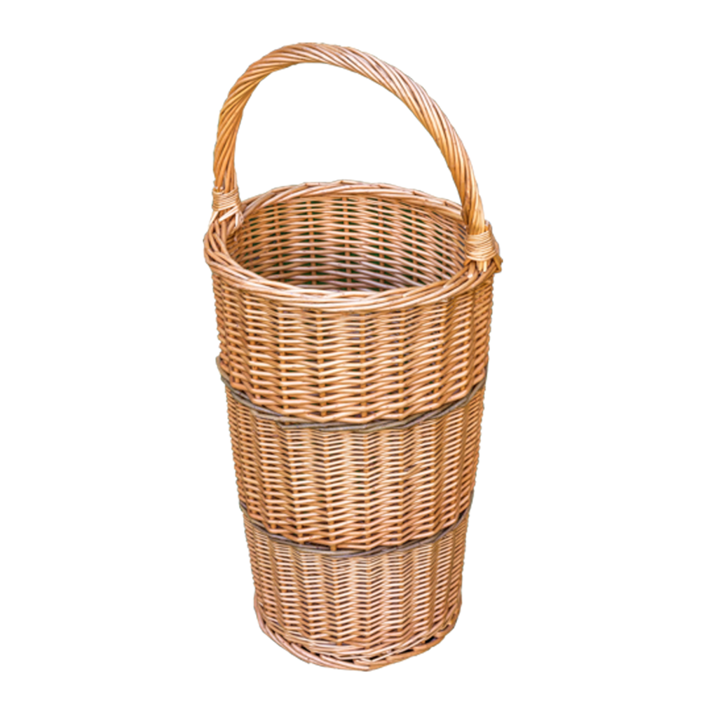 The Willow Basket Umbrella Walking Stick Wicker Basket with Handle