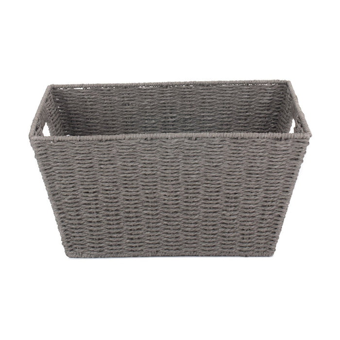 The Willow Basket Grey Paper Rope Deep Tray