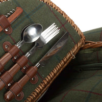 The Willow Basket Oval Double Steamed 2 Person Fitted Picnic Basket