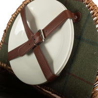 The Willow Basket Oval Double Steamed 2 Person Fitted Picnic Basket