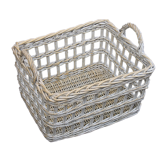 The Willow Basket Provence Open Weave Wicker Utility Basket