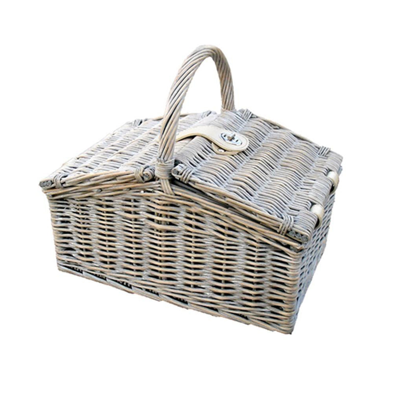 The Willow Basket Provence Medium Farmhouse Empty Picnic Basket
