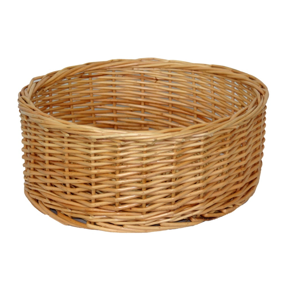 Round Straight-Sided Wicker Tray