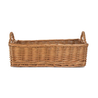 The Willow Basket Large Rectangular Bread Display Wicker Tray
