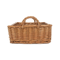 The Willow Basket Large Rectangular Bread Display Wicker Tray