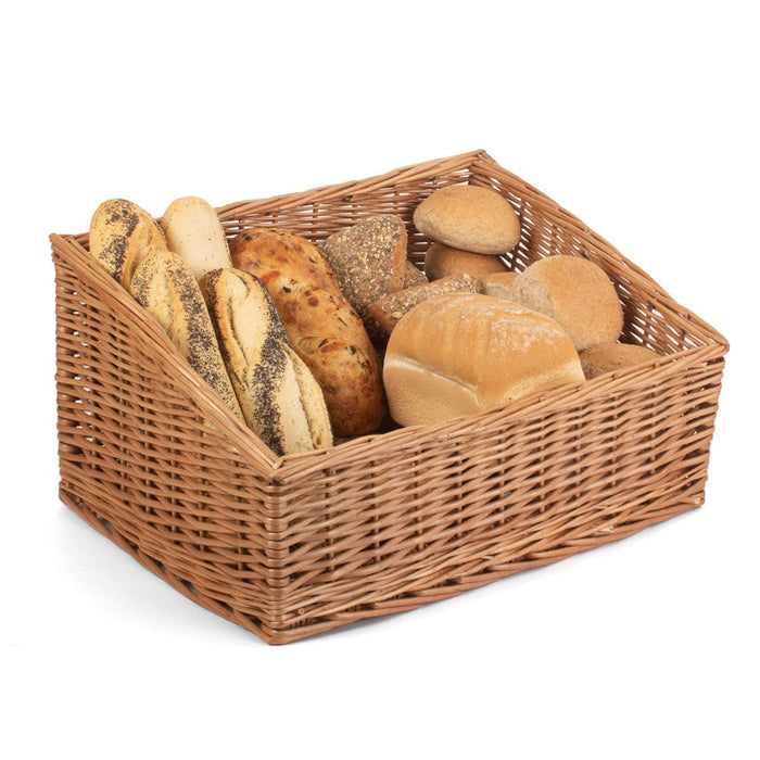 The Willow Basket Sloped Sided Wicker Display Basket