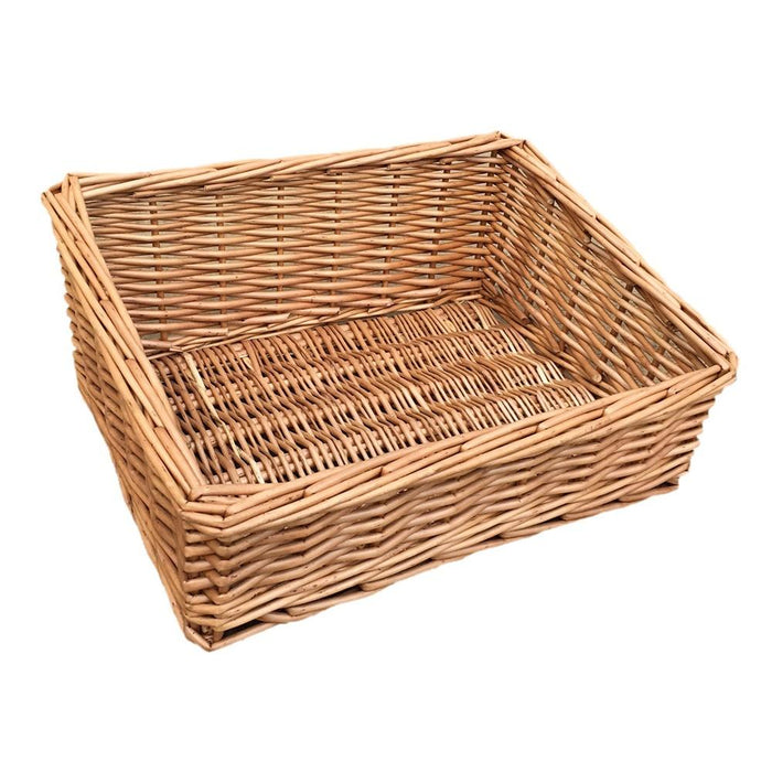 The Willow Basket Light Steamed Wicker Display Tray