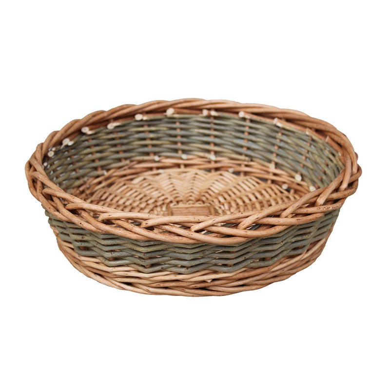 Unpeeled Willow Wicker Round Tray