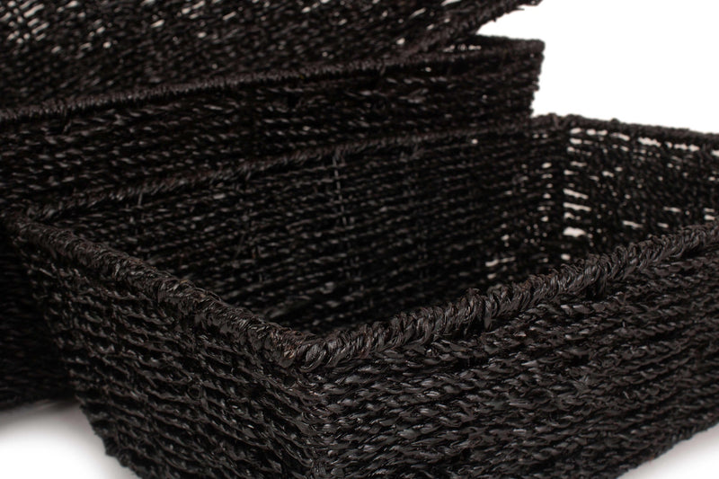 The Willow Basket Black Paper Rope Display Tray
