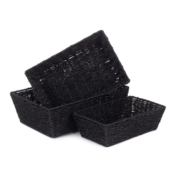 The Willow Basket Black Paper Rope Display Tray