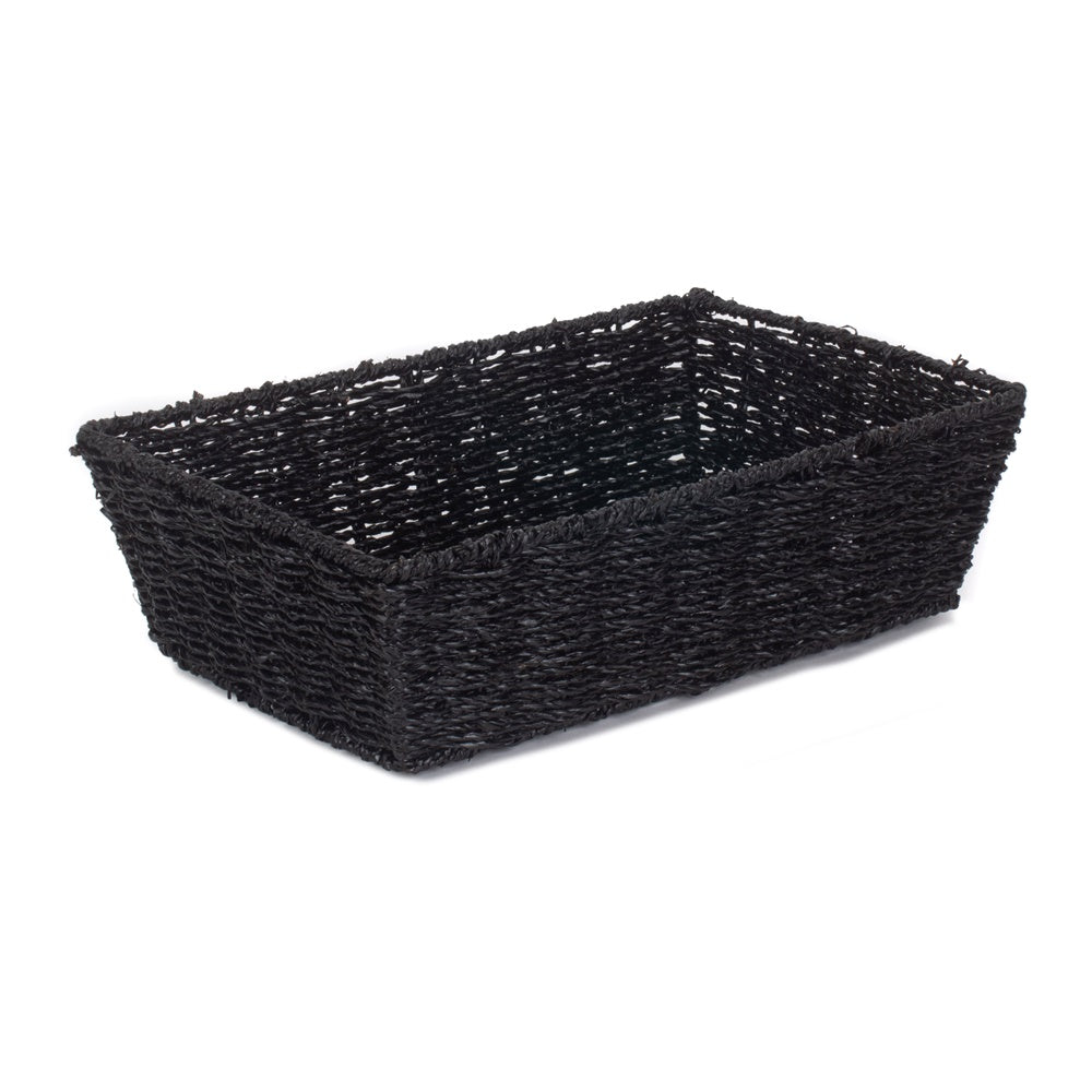 The Willow Basket Black Paper Rope Display Tray