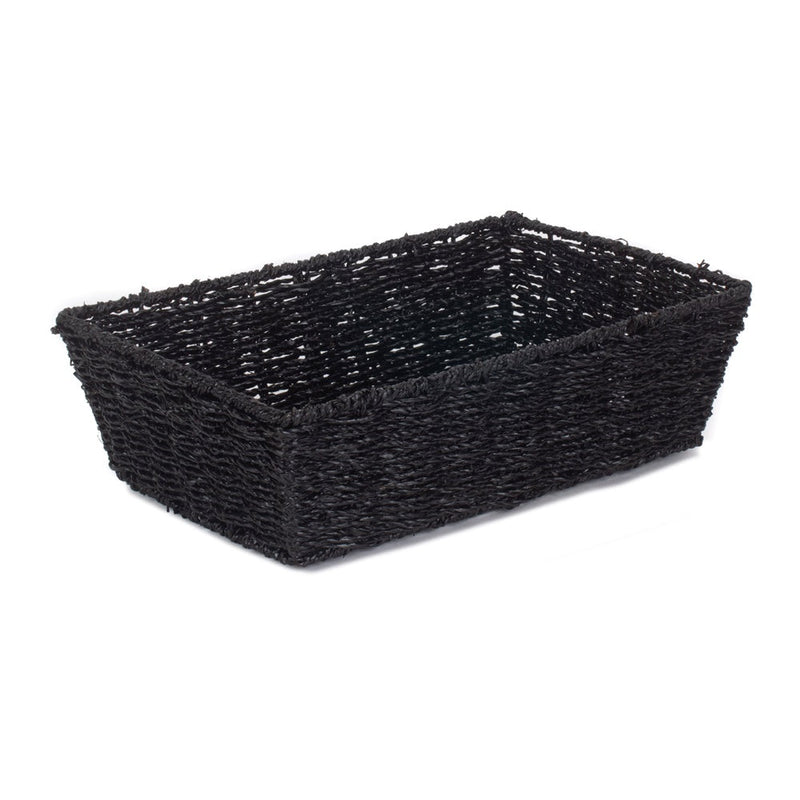 The Willow Basket Black Paper Rope Display Tray