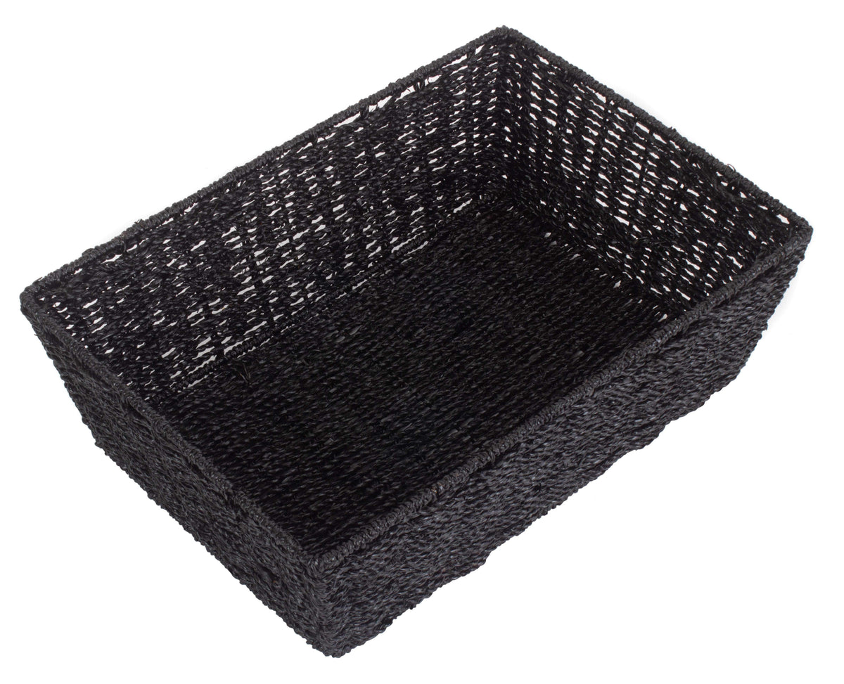 The Willow Basket Black Paper Rope Display Tray