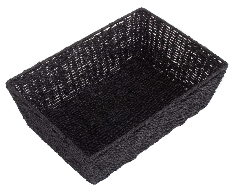 The Willow Basket Black Paper Rope Display Tray