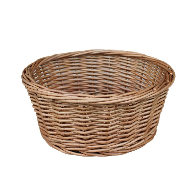 The Willow Basket Light Steamed Round Wicker Tray