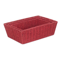 The Willow Basket Red Paper Rope Display Tray
