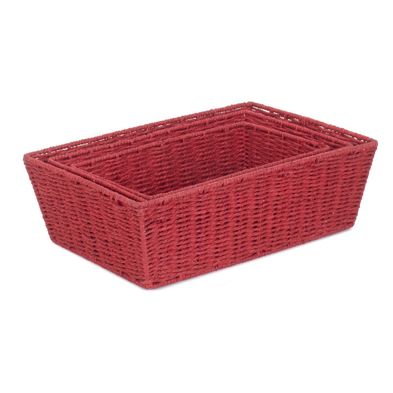 The Willow Basket Red Paper Rope Display Tray