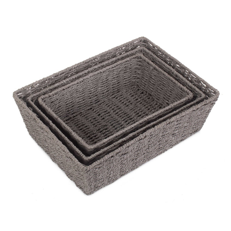 The Willow Basket Grey Paper Rope Display Tray