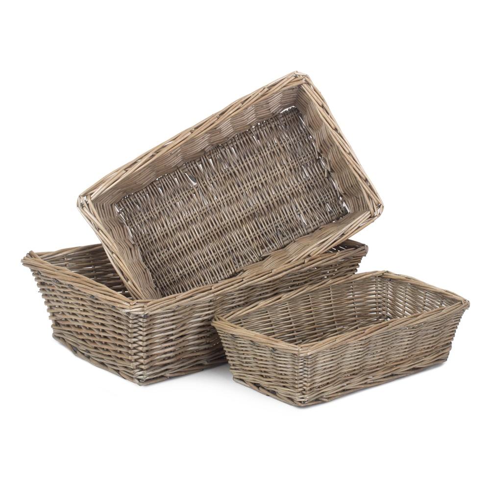 The Willow Basket Antique Wash Tapered Serving Tray