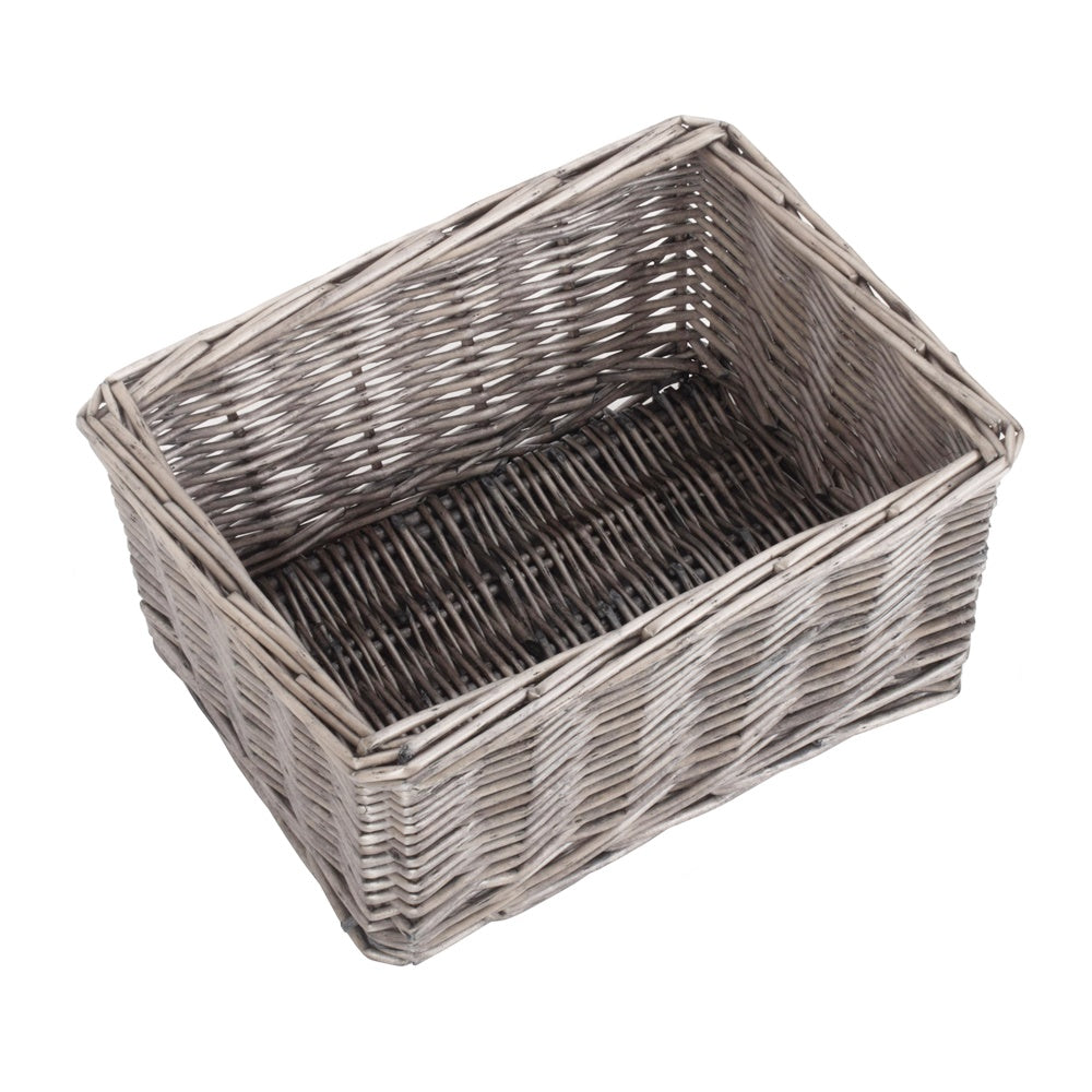The Willow Basket Antique Wash Finish Wicker Tray