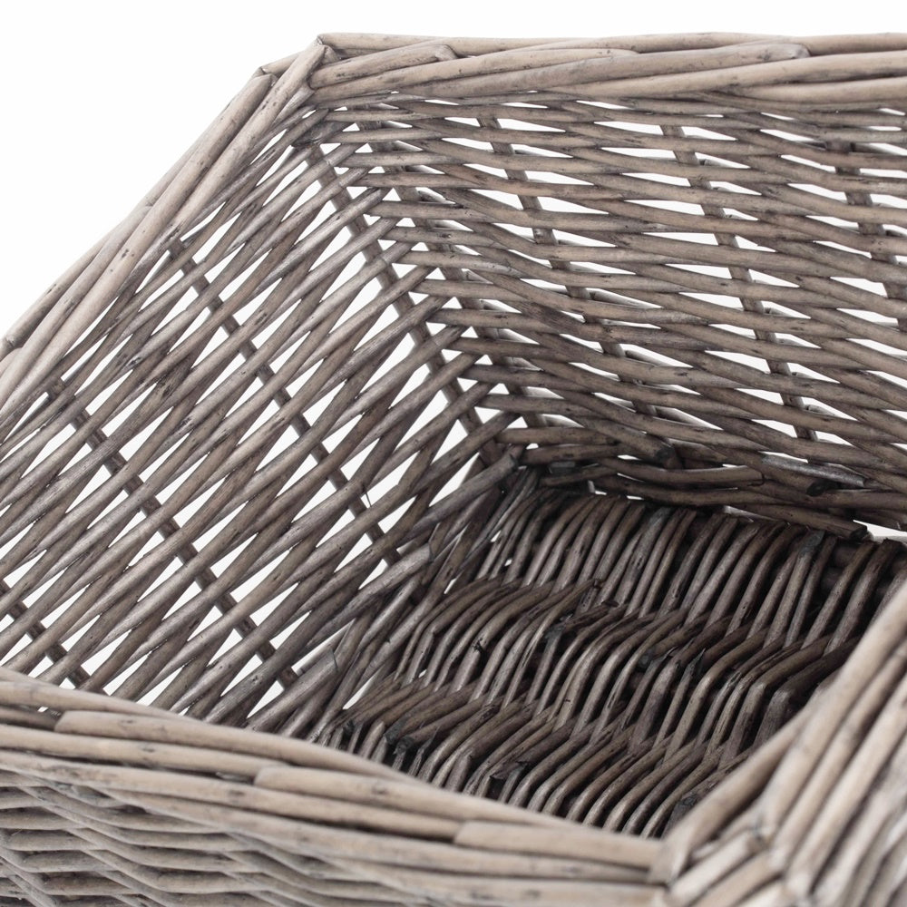 The Willow Basket Antique Wash Finish Wicker Tray